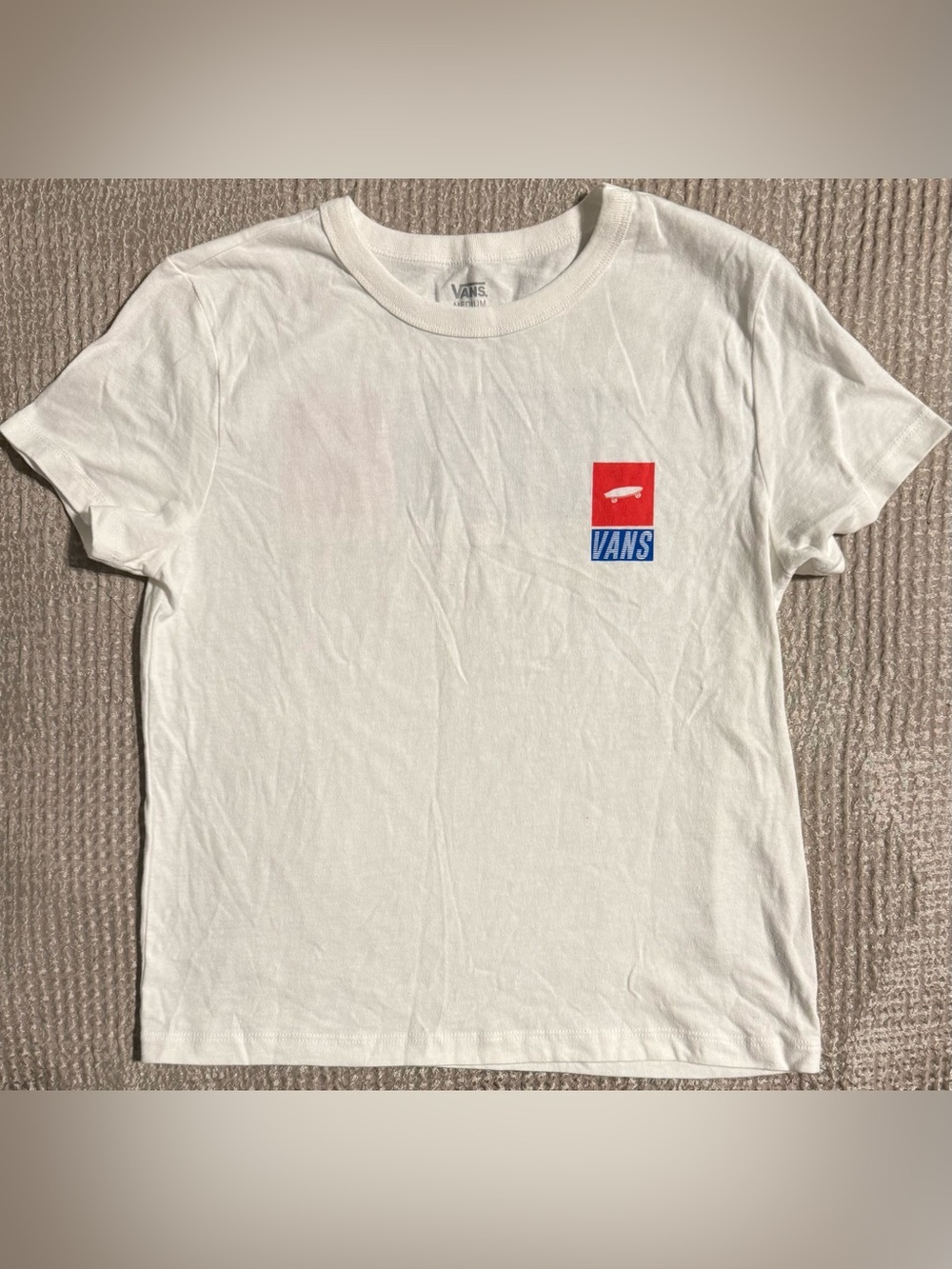 Vans Off The Wall Skateboard Back Graphic T-Shirt Men’s Medium White